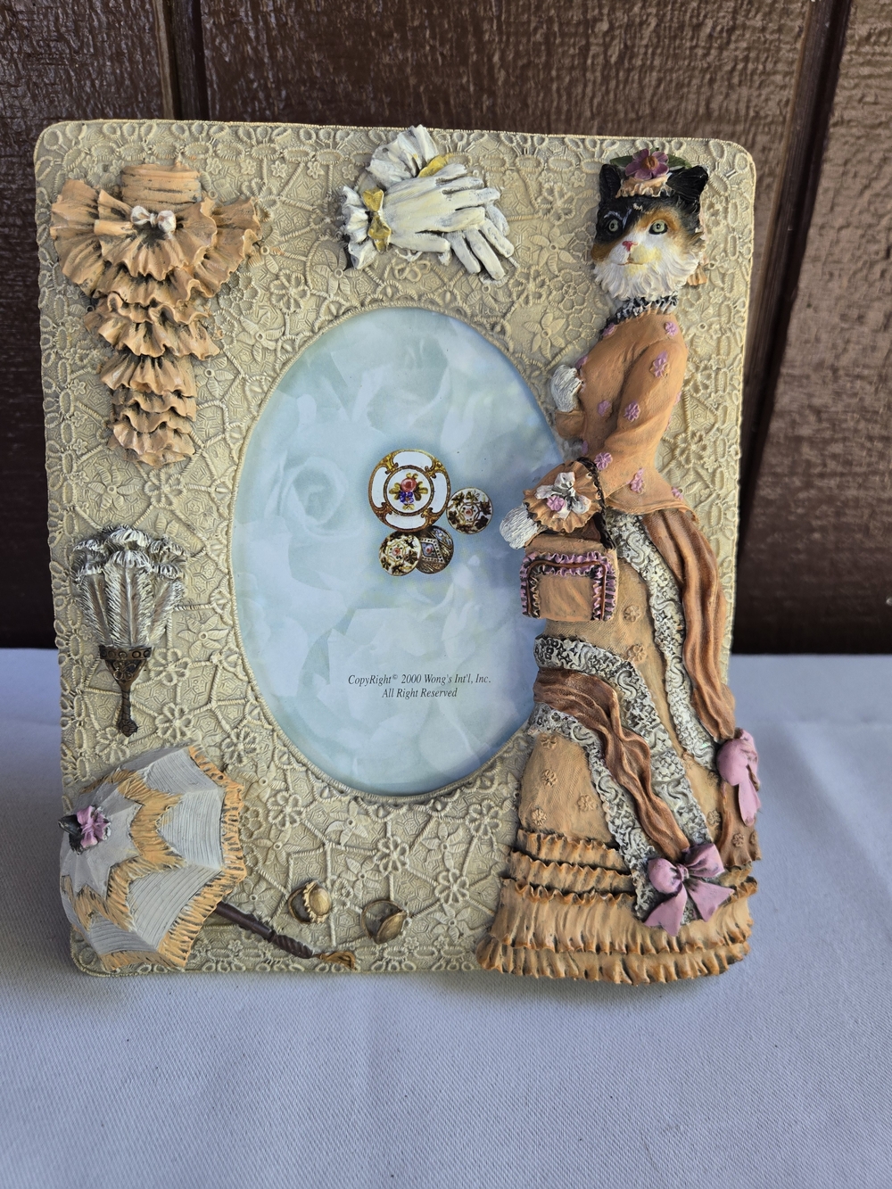 Victorian Cat Lady Decorative Photo Frame